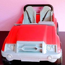 Caligirl Barbie Doll Red Convertible Toy Car.