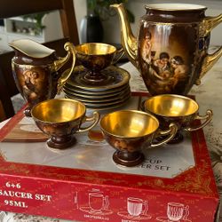 vintage porcelain coffee set