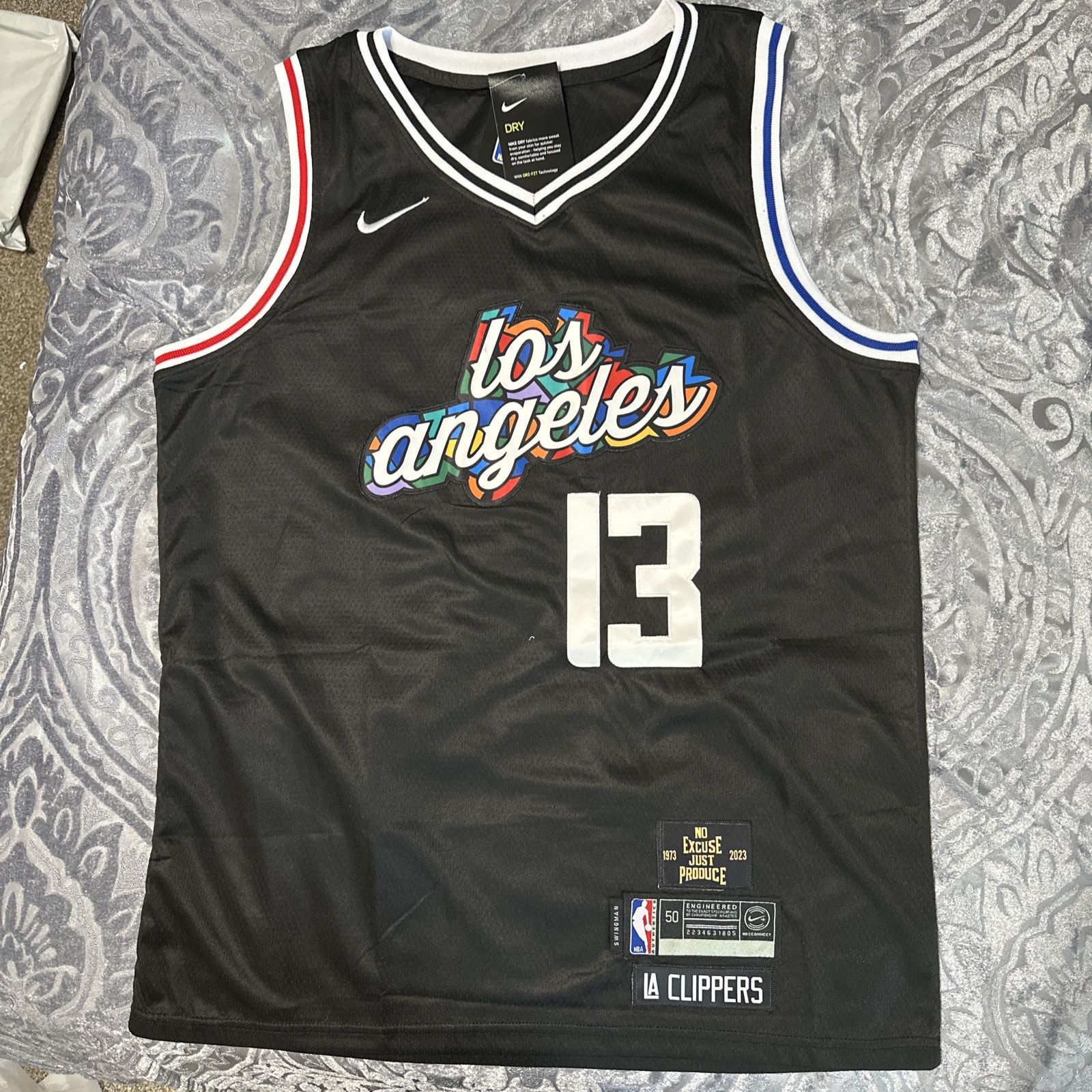 Paul George Jersey City Edition La Clippers ILarge Black for Sale