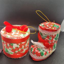Strawberry Drum And Boot Ornament 