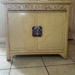 Vintage Henredon Plan 2 by Roy Coleman Asian-style faux goatskin lacquered bar buffet