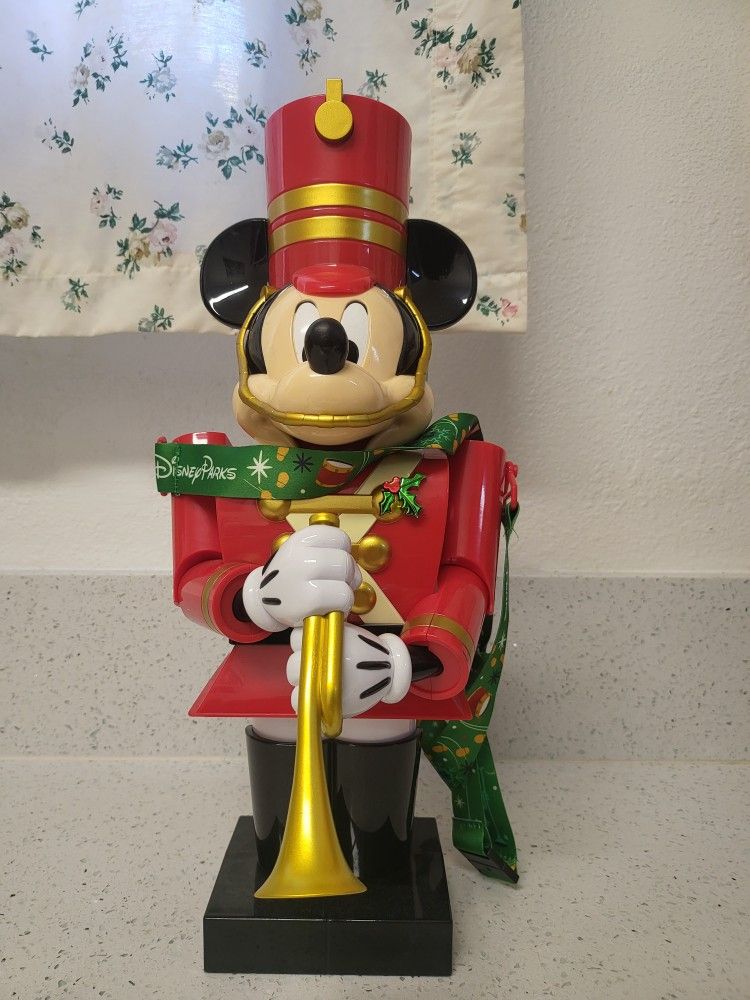 Disney Mickey Mouse Toy Soldier Christmas Popcorn Bucket,Collectible