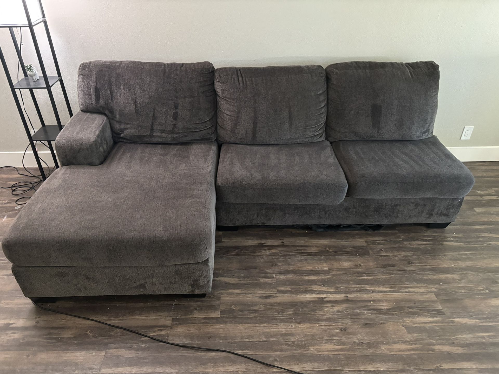 Ashley’s 3-Piece Grey Sectional Couch