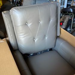 Ridgewood leather pushback recliner deals