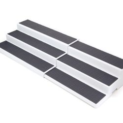 OU102325 Expandable 3-Tier White and Black Step Kitchen or Space Organizer