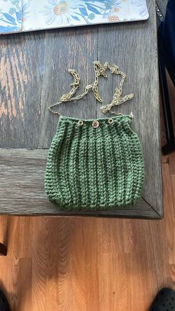 Hand Knitted Hand Bag / Purse