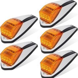 PACK OF 5 LED Amber Cab Marker Lights Peterbilt Kenworth Freightliner Western Star ⭐NEW IN BOX⭐