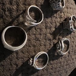 Sterling Silver Rings with/without Diamonds