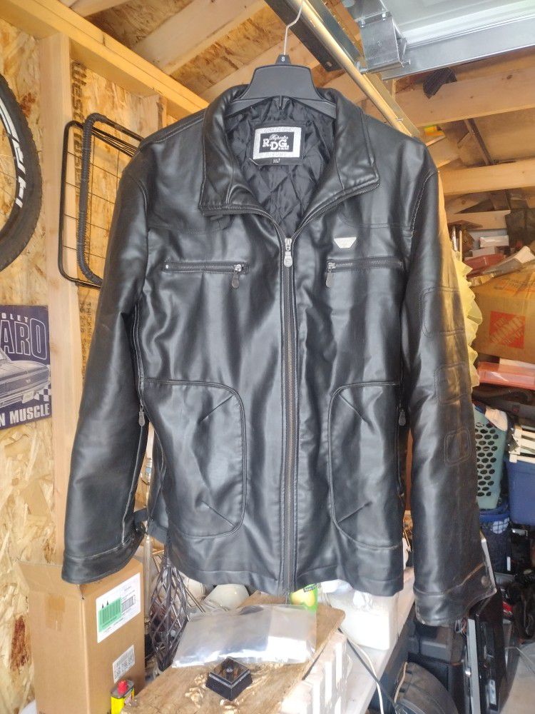 Men's Leather RDG italia reportage luxury jacket XXL