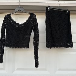 Formal/Cocktail Dress - Two Piece, Black