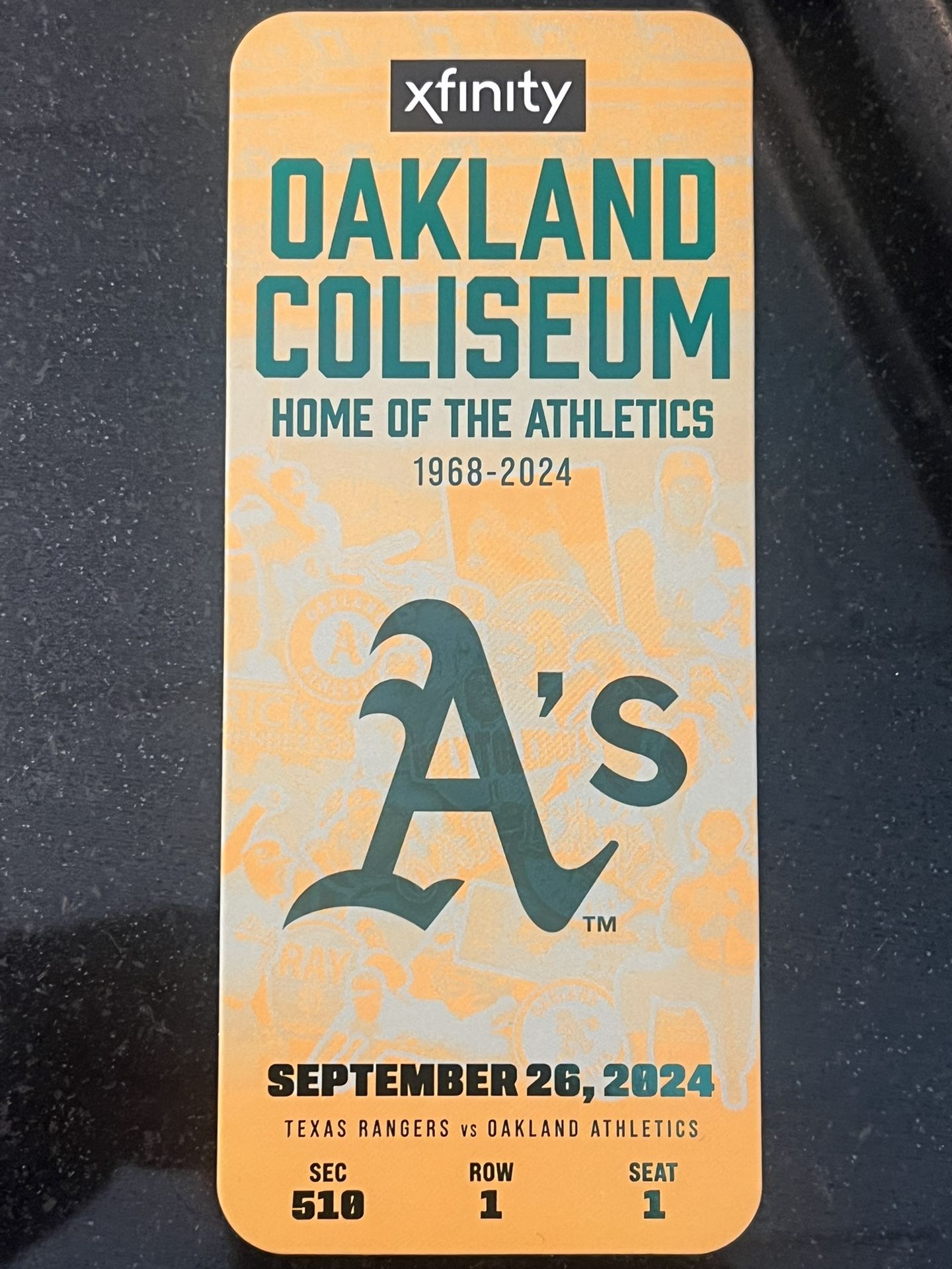 Commemorative Ticket And MLB Ball