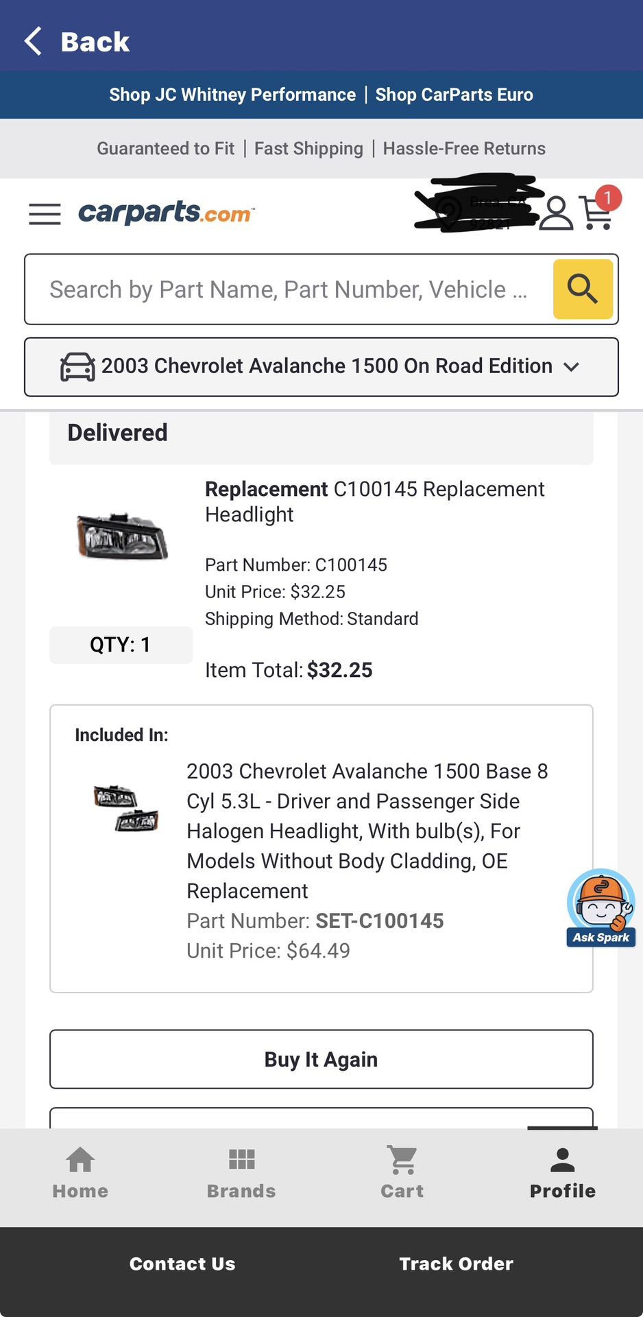 2003 Avalanche Replacement Headlights With Bulbs