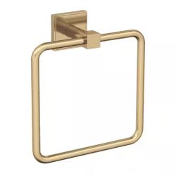 Amerock Appoint 7-1/16 in. (179 mm) L Towel Ring in Champagne Bronze @E5-757