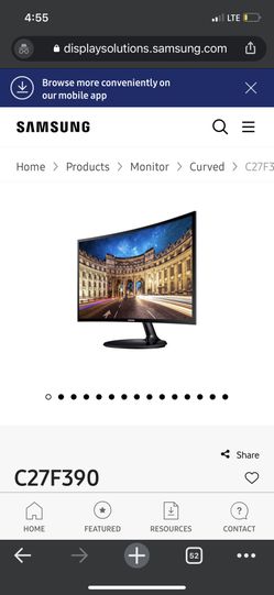 Samsung Curved Monitor 27” x3 + mount