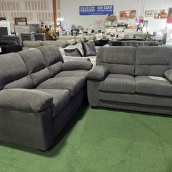 Brand New Gray Sofa And Loveseat 