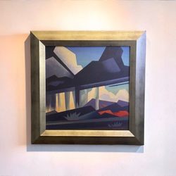 Ed mell storm painting oil on linen board