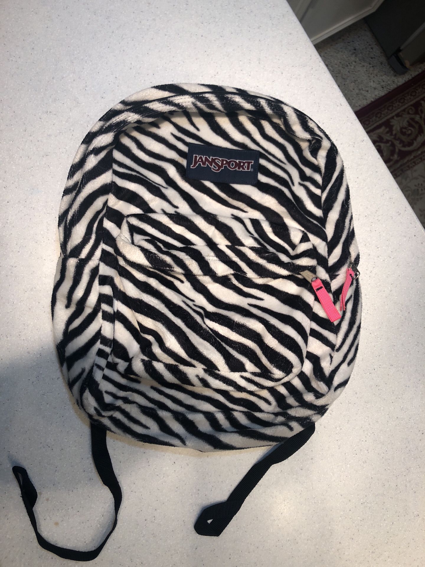 Zebra print Jansport Backpack ~ Great Condition