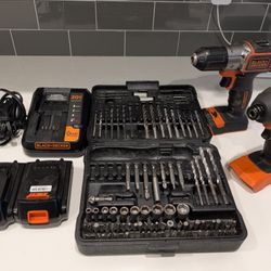 BLACK+DECKER 20-Volt MAX Lithium-Ion Cordless Drill & Impact Driver with Autosense Technology