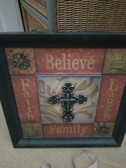 Cross Metal Wall Picture