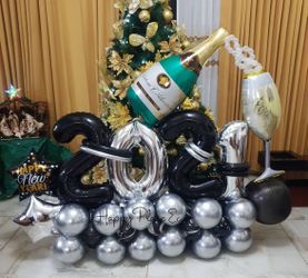 Balloons bouquet New Years 2024