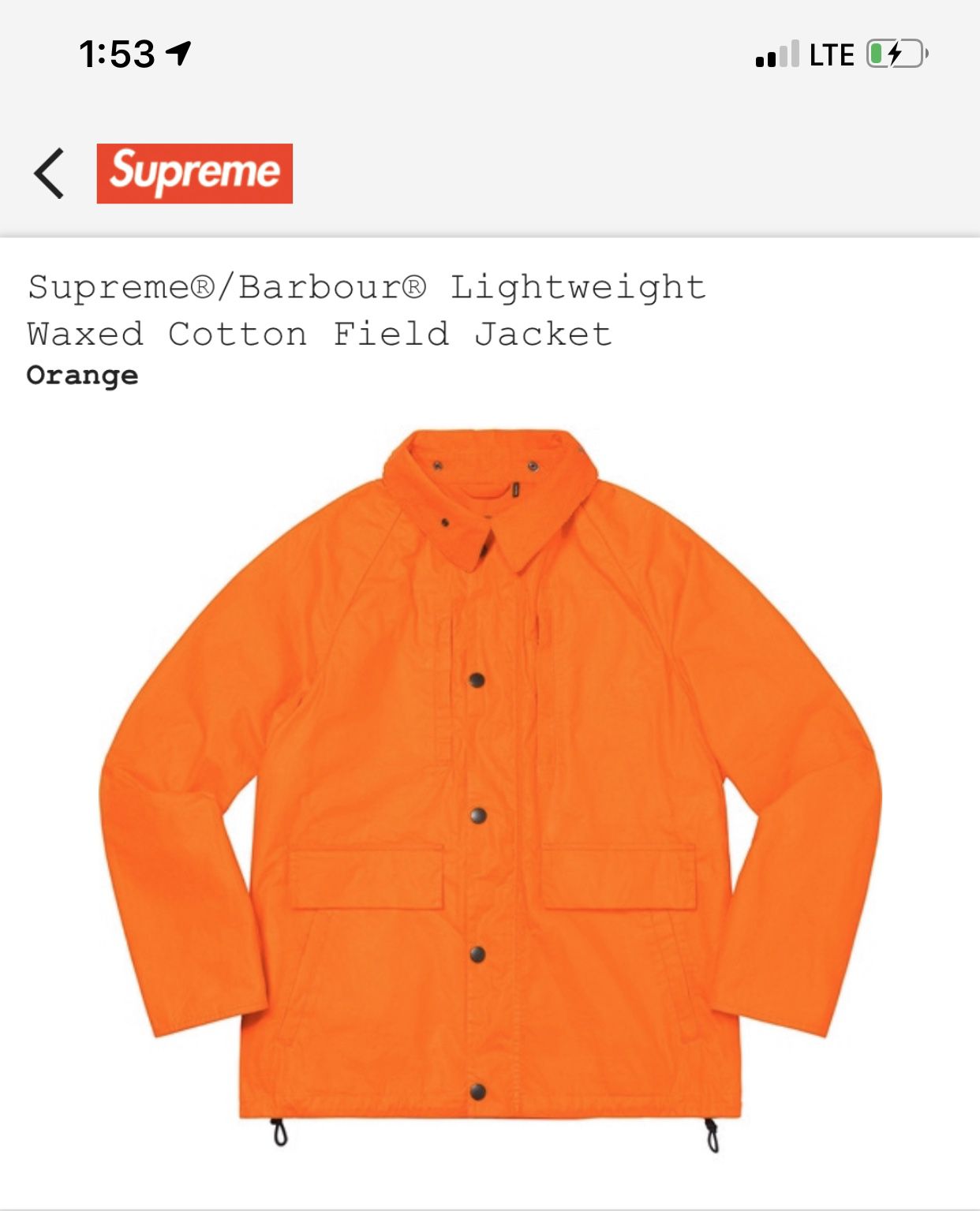 Supreme Barbour Jacket for Sale in Los Angeles, CA - OfferUp