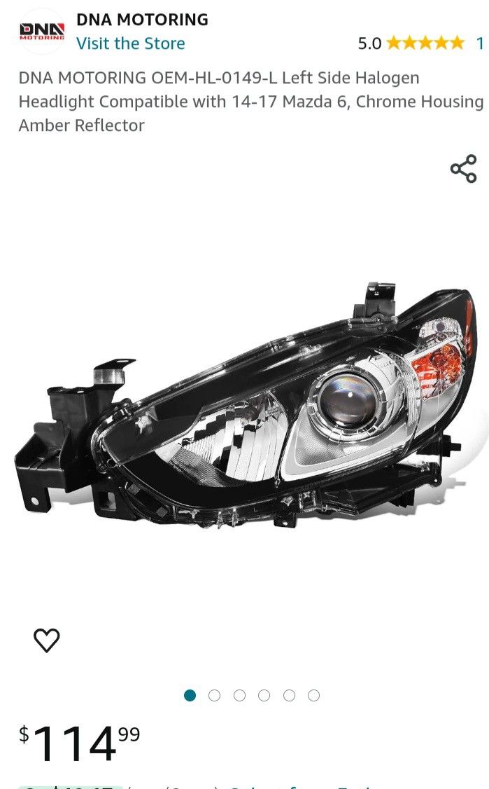 Mazda 6 (Left Headlight) NEW