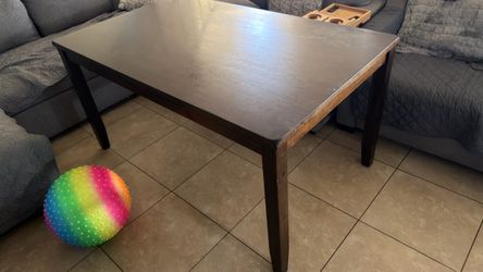 Dark brown table