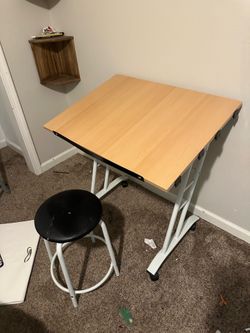 Drafting desk and stool