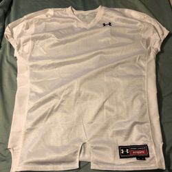 Football Jersey short sleeve, white mesh, Under Armour, 3XL