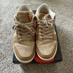 size? X dunk low dark driftwood size 9