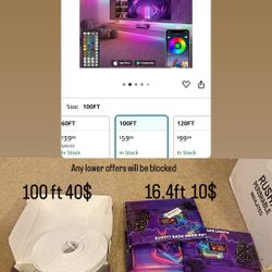 SINLEY Led Neon Rope Lights 100FT,Control with App/Remote,Flexible Led Rope Lights,Multiple Modes,IP68 Outdoor RGB Neon Lights Waterproof,Music Sync G