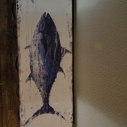 Painted Tuna Canvas - 10x30