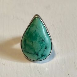 Silver And Turquoise Ring S 7