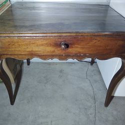 Antique 19th Century French Wood Buffet Desk Table