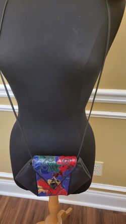 Carlos Falchi Multi-Colored Leather Crossbody Handbag 