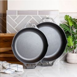 Lodge Chef Collection 2-piece Cast Iron Skillet Set