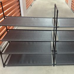 4 Tiered, 2 Column Shoe Rack