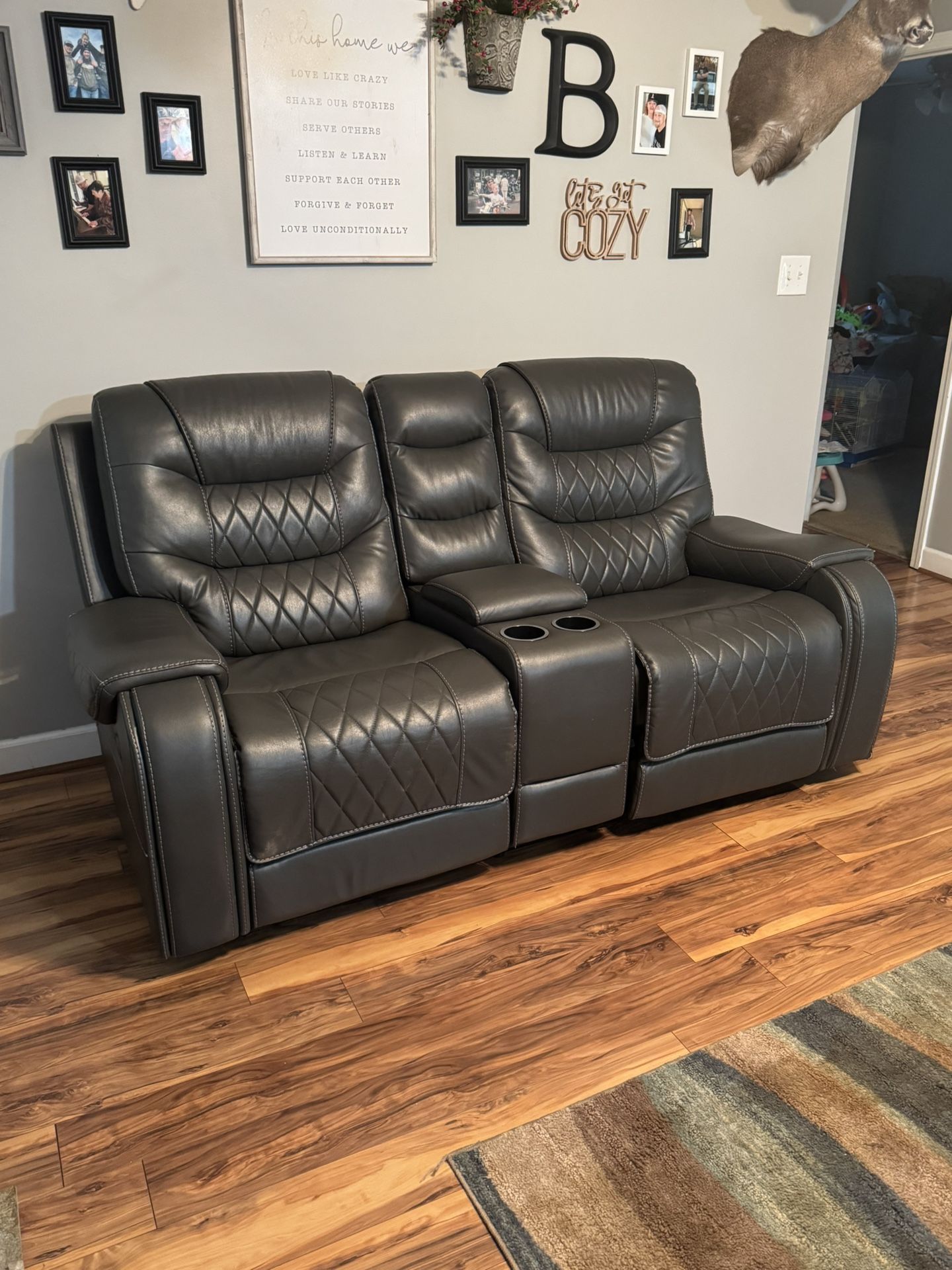 glider love seat with recliners