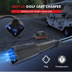 YILEIDE 15 Amp 48 Volt Golf Cart Battery Charger For Yamaha G29 Carts With 3-Pin Plug