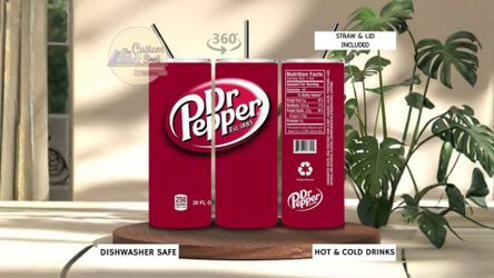 Dr Pepper 20 Oz Stainless Steel Tumbler (READ DESCRIPTION)