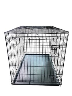 Sturdy Large black wire dog crate