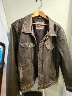Levis vintage distressed faux leather jacket