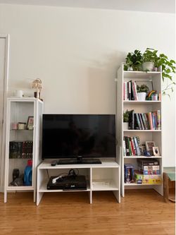 Media console set - shelves & tv stand