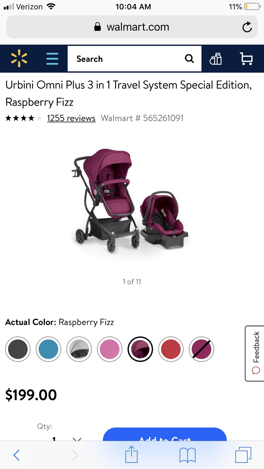 Urbini 3 in 1 Stroller