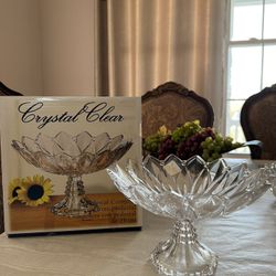 Crystal Bowl And Vase