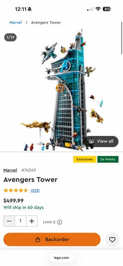 Avengers tower Lego set