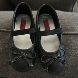 Size 10 Toddler Girl Black Flats