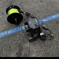 Electric pressure washer & hose reel kit 