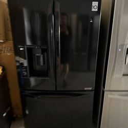 36” LG BLACK  FRIDGE REFRIGERATOR NEVERA HELADERA FRIO REFRIGERADOR GOOD CONDITION DELIVERY 🚚 FREE WARRANTY 100 DAYS