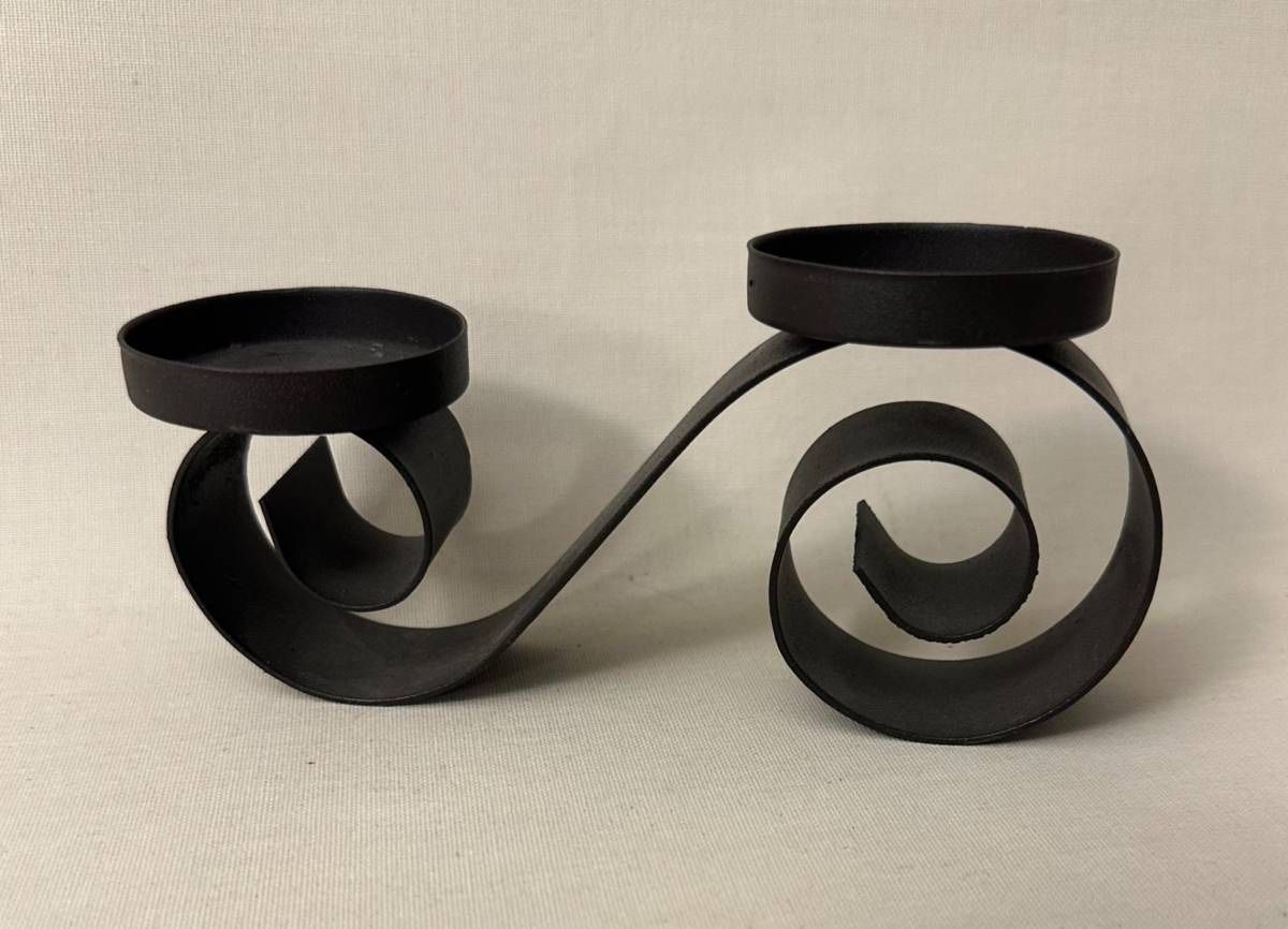 Metal Scroll 2 Votive Candle Holder Accent Decor